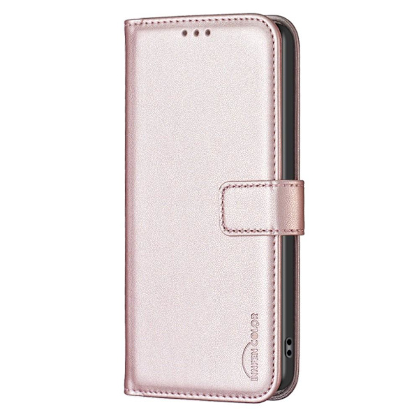 Google Pixel 7a BINFEN COLOR Kohokuvioitu Lompakkokotelo - Ruusukulta Pink gold