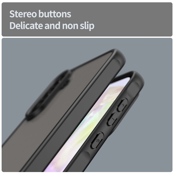 SKALO Samsung A56 5G Color Bumper Frosted Skal - Svart Svart