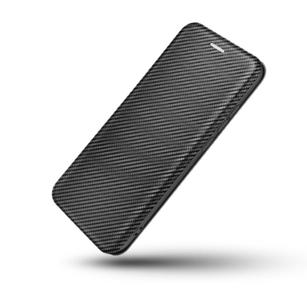 SKALO iPhone 13 Pro Max Carbon Fiber Pung Taske - Sort Black