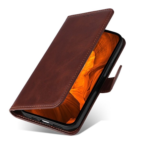 SKALO Motorola Moto G15 4G PU-nahka Lompakkokotelo - Valitse väri Brown
