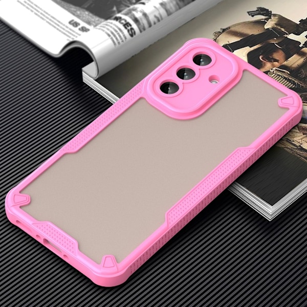 SKALO Samsung A56 5G Armor Hybrid Frosted Skal - Rosa Rosa