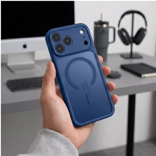 Tech-Protect BasicMag MagSafe Suojakuori sopii iPhone 17 Pro – Matta Deep Blue Blue