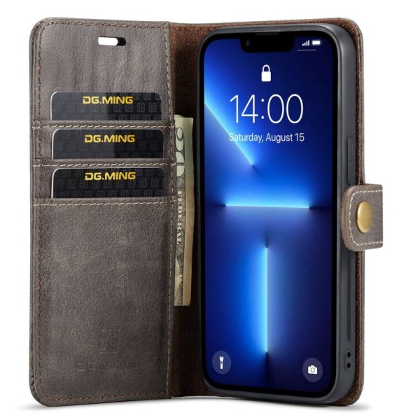 DG MING iPhone 15 Pro Max 2-in-1 magneetti lompakkokotelo - Harm Grey