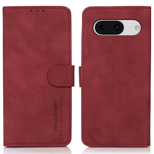 SKALO Google Pixel 8a KHAZNEH Pungetui i PU-læder - Rød Red