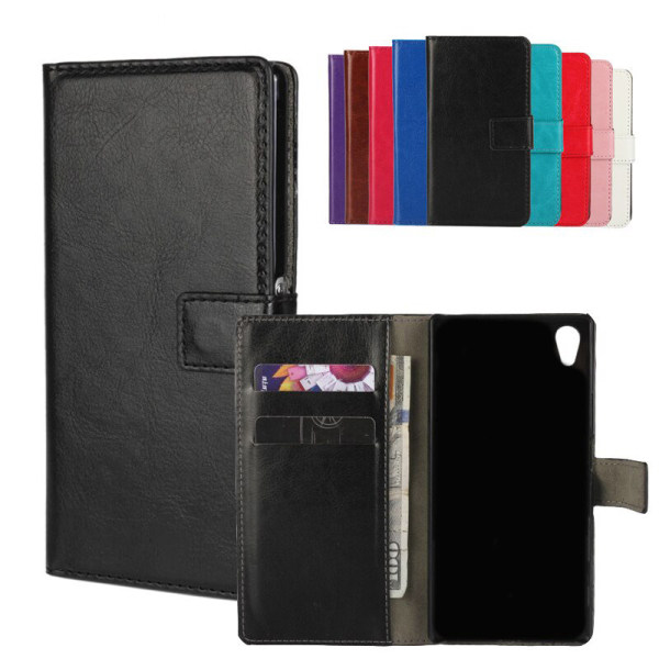Plånboksfodral i PU-Läder till Sony Z3+ - fler färger Cerise