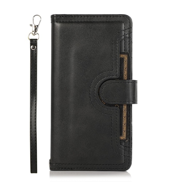 SKALO Samsung S25 Big Wallet Plånboksfodral - Svart Svart