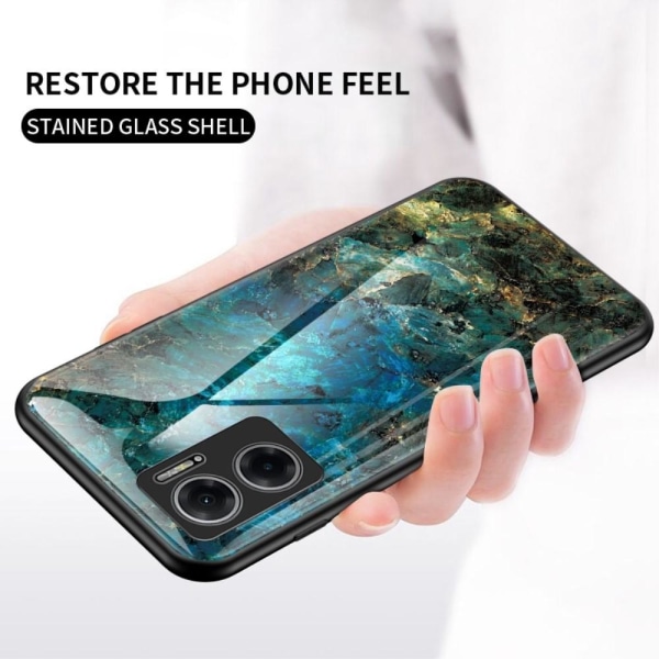 SKALO Xiaomi Redmi 10 5G Marmor hærdet glas TPU Cover - #3 Multicolor