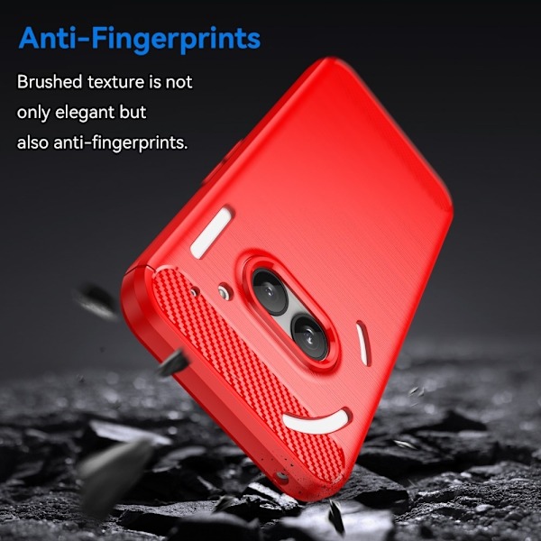 SKALO Nothing Phone (2a) Plus Armor Carbon Stødsikker TPU-cover - Vælg farve Red