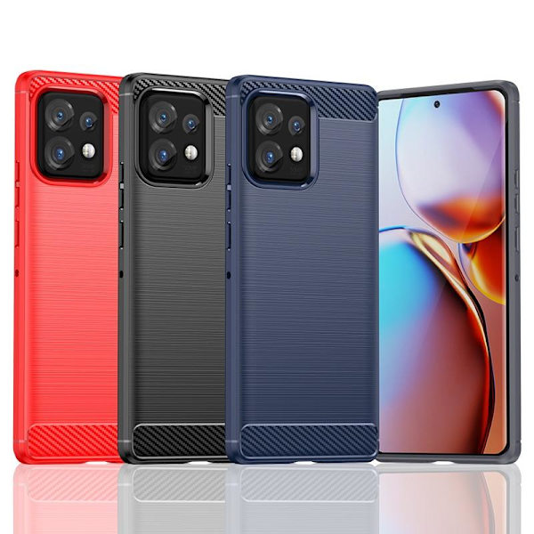 SKALO Motorola Edge 40 Pro 5G Armor Carbon Stöttåligt TPU-skal - Fler färger Svart