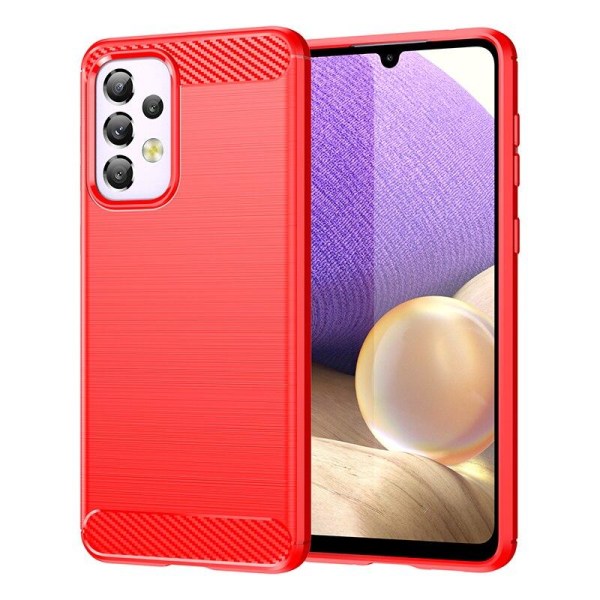 SKALO Samsung A33 5G Armor Carbon Stöttåligt TPU-skal - Fler färger Röd