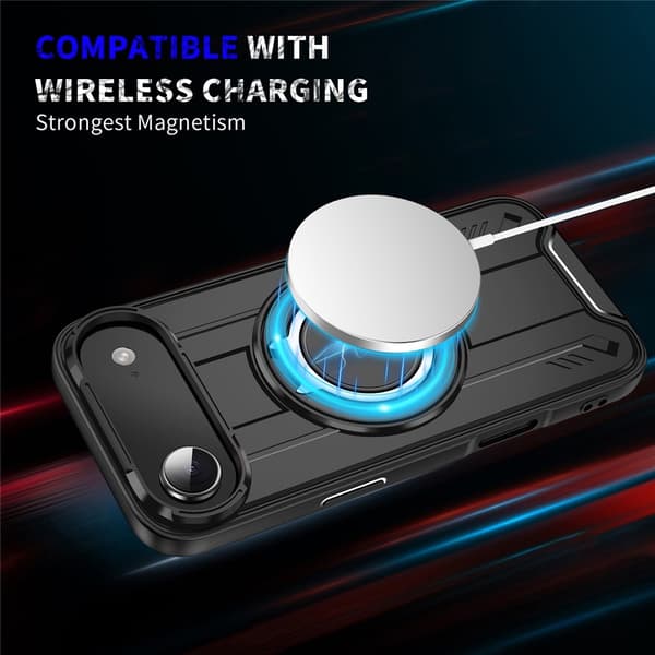 SKALO iPhone Air Roterende Ring Cover - Sort Black