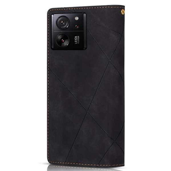Xiaomi 13T/13T Pro BINFEN COLOR Kohokuvioitu Lompakkokotelo - Musta Black