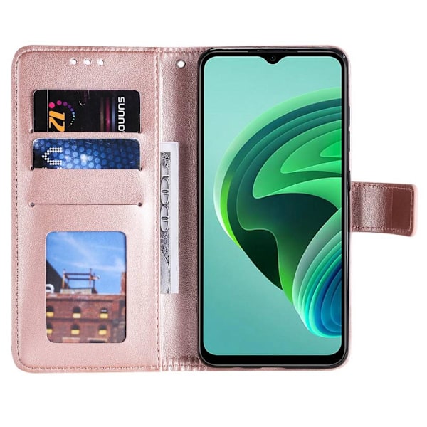 SKALO Xiaomi Redmi 10 5G Mandala Plånboksfodral - Roséguld Rosa guld