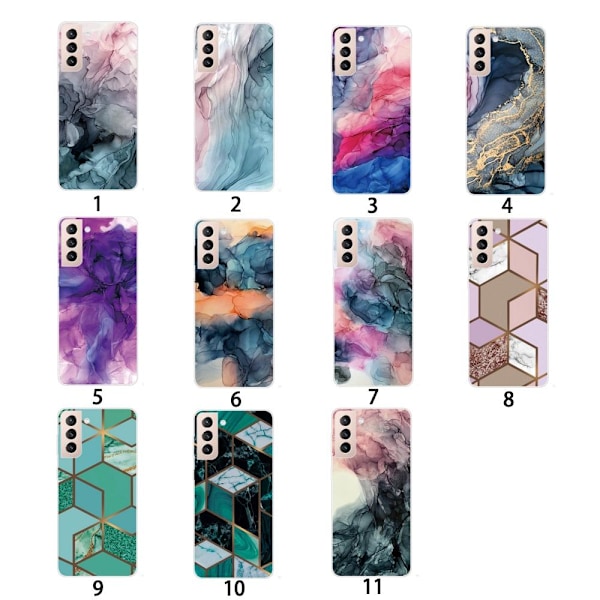 SKALO Samsung S22+ Marmor TPU-cover - #1 - Vælg farve MultiColor #1