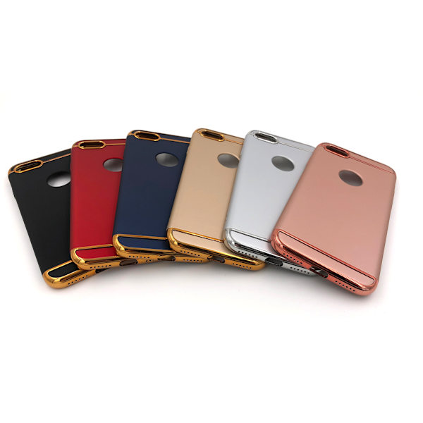 Design skal 3 i 1 guldkant till iPhone 8 Black