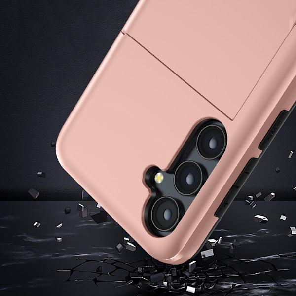 SKALO Samsung S23 FE Armor Skal Korthållare - Roséguld Rosa guld