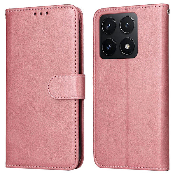 SKALO Xiaomi 14T PU-Läder Plånboksfodral - Fler färger Rosa