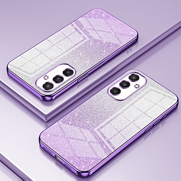 SKALO Samsung S25 Electroplating Glitter Skal - Lila Lila