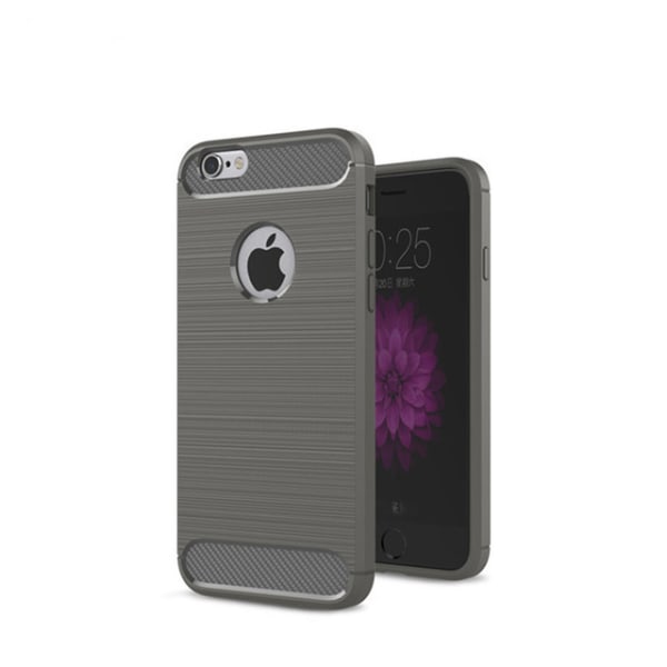 SKALO iPhone 6/6S Armor Carbon Stødsikker TPU-cover - Vælg farve Grey
