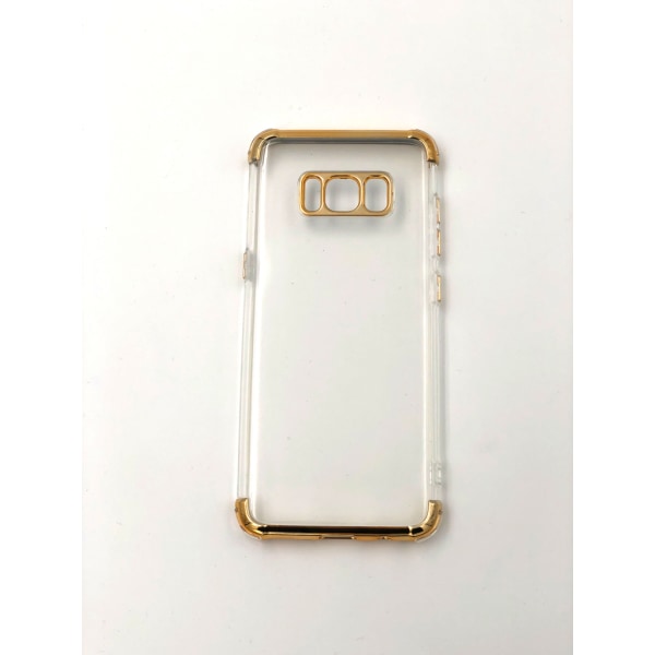 Extra tåligt design silikonskal | färgade kanter Samsung S8 - fl Guld