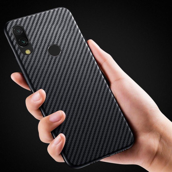 Carbon Fiber TPU Case Xiaomi Redmi Note 7 - Sort - flere farver Black