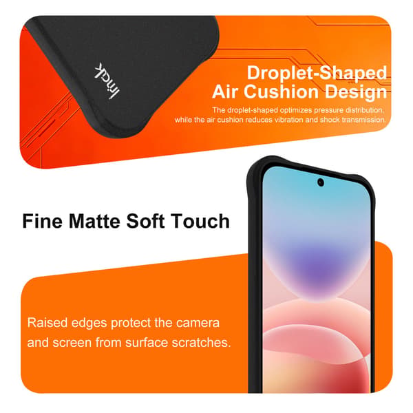 IMAK Drop Proof Matte TPU Cover til Xiaomi Redmi 17 - Sort Black