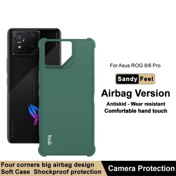 IMAK Asus ROG Phone 8 Pro 5G Ekstra stærk TPU-cover - Grøn Green