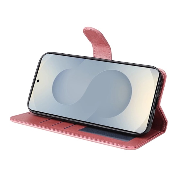 SKALO Samsung S25 Edge PU-läder Plånboksfodral - Fler färger Rosa