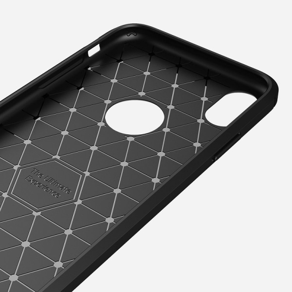 SKALO iPhone XR Armor Carbon Iskunkestävä TPU suojakuori - Valit Black