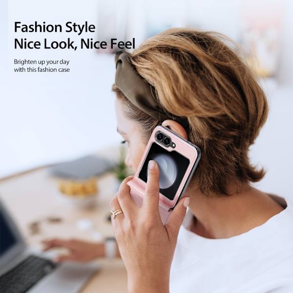 DUX DUCIS Samsung Z Flip6 Bril-Series Fold Skal - Rosa Rosa