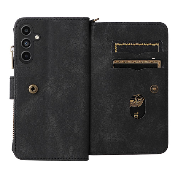 SKALO Samsung A15 4G Big Wallet 17-RUM Pungetui - Sort Black