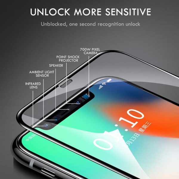 SKALO iPhone 11 Pro Max Heltäckande Skärmskydd Härdat Glas - Svart Svart