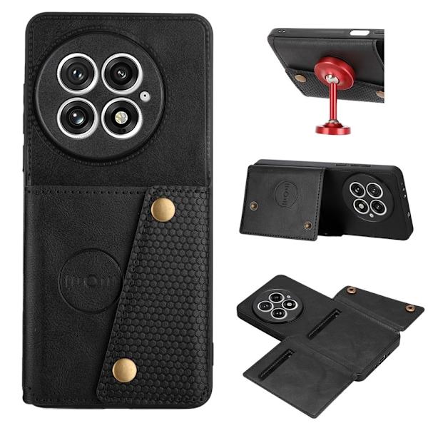 SKALO OnePlus 13 PU-Läder 2-Kortfack Skal - Svart Svart