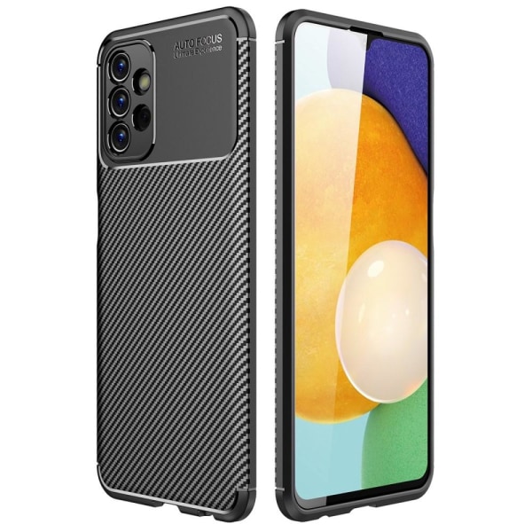 SKALO Samsung A13 4G Carbon Fiber TPU-suojakuori - Musta Black