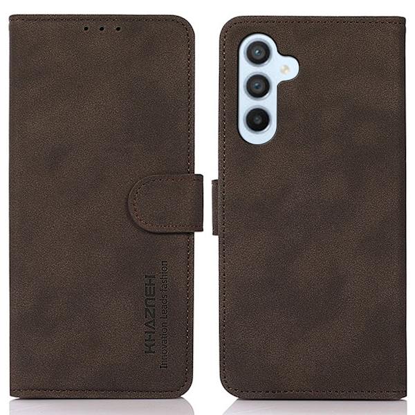 SKALO Samsung S24 FE KHAZNEH Pungetui i PU-læder - Brun Brown