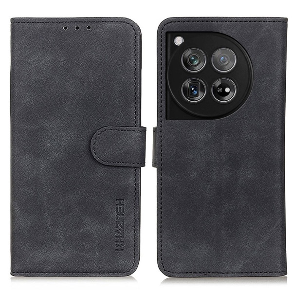 SKALO OnePlus 12 5G KHAZNEH Plånboksfodral i PU-Läder - Svart Svart