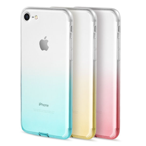 Gradient färgade Silikon TPU-Skal till iPhone 7/8 - fler färger Cerise