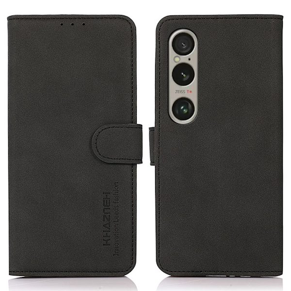 SKALO Sony Xperia 1 VI KHAZNEH Pungetui i PU-læder - Sort Black