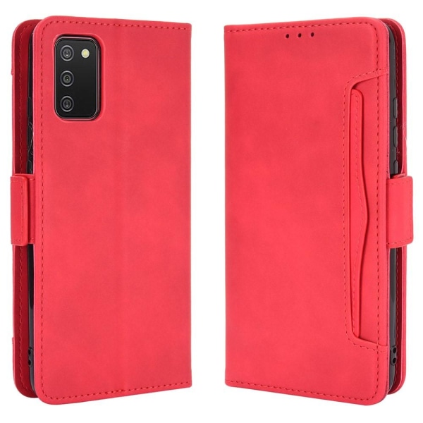 SKALO Samsung A02s / A03s 6-SLOT Pung Etui - Rød Red