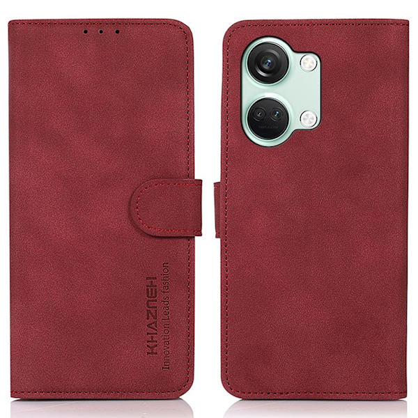 SKALO OnePlus Nord 3 5G / Ace 2V KHAZNEH Pungetui i PU-læder - Rød Red