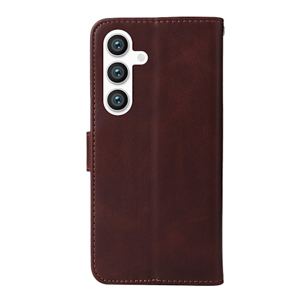 SKALO Samsung S25 PU-læder Flip Cover - Vælg farve Brown