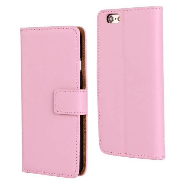 SKALO iPhone 6/6S Plus Flip Cover m. Pung i Ægte Læder - Vælg farve White