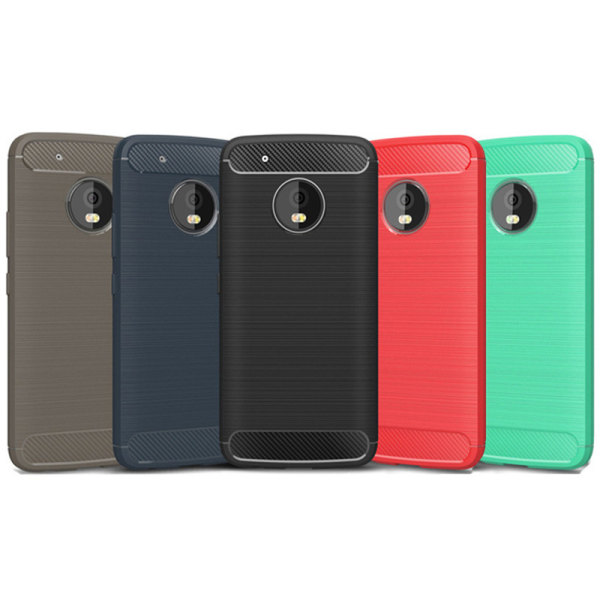 Stødsikker Armour Carbon TPU cover Moto G5 Plus - flere farver Grey