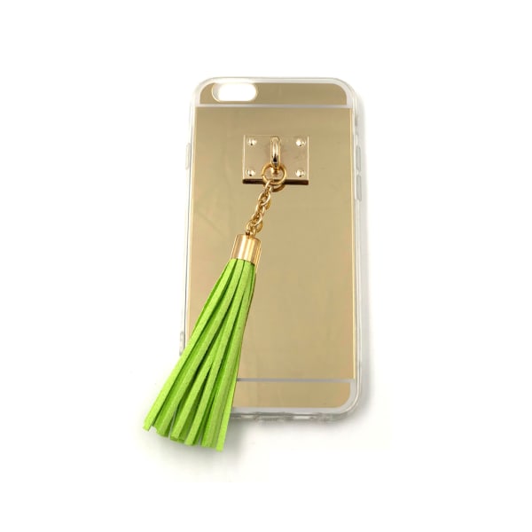 Peilikuori tupsulla iPhone 6 / 6S - enemmän värejä Green