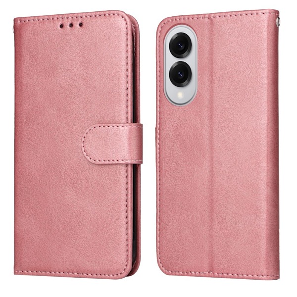 SKALO Samsung S25 Edge PU-läder Plånboksfodral - Fler färger Rosa