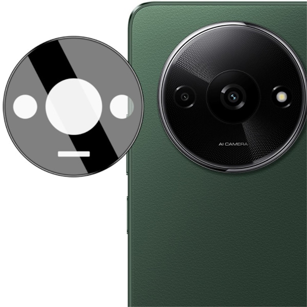 SKALO Xiaomi Redmi A3 3D Linsskydd/Kameraskydd Härdat Glas - Svart Svart