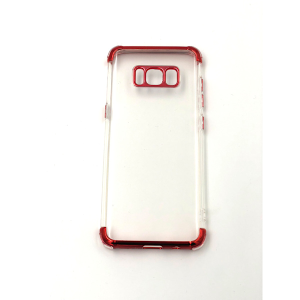 Extra tåligt design TPU | färgade kanter Samsung S8+ Silver