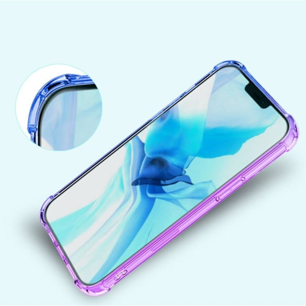 SKALO iPhone 15 Gradient Extra strong TPU-skal - Rosa/Lila multifärg