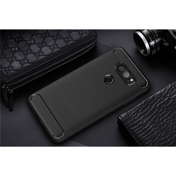 Iskunkestävä Armor Carbon TPU -kotelo LG V30 - enemmän värejä Grey