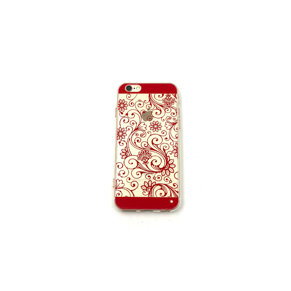 Flower Silikon TPU-Skal till iPhone 6/6S - fler färger Röd